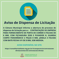 AVISO DE DISPENSA DE LICITAÇÃO