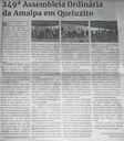 249ª Assembleia Ordinária da Amalpa em Queluzito. Jornal Correio da Cidade, Conselheiro Lafaiete, 02 de abr. de 2022, 1621ª ed., Caderno Política, p. 4.