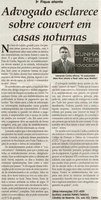 Advogado esclarece sobre couvert em casas noturnas. Jornal Correio da Cidade, Conselheiro Lafaiete, 09 mar. 2013 a 15 mar. 2013, p. B4.