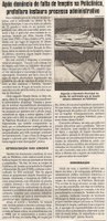 Após denúncia de falta de lençóis na Policlínica, prefeitura instaura processo administrativo. Jornal Correio da Cidade, 29 dez. 2018 a 04 jan. 2019. 1454ª ed., Caderno Comunidade, p. 10.