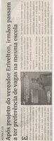 Após projeto do vereador Erivelton, irmãos passam a ter preferência de vagas na mesma escola. Jornal Correio da Cidade, Conselheiro Lafaiete de 08 a 14 de jul. de 2023, 1687ª ed., Caderno Política, p. 4.