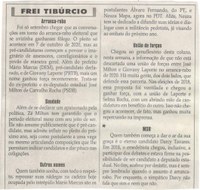 Arranca-rabo. Jornal Correio da Cidade, 07 Set a 13 Set. 2019, 1490ª ed., Caderno Opinião, Frei Tibúrcio, p. 8.