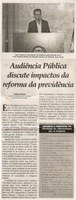 Audiência Pública discute impactos da reforma da previdência. Jornal Correio da Cidade, Conselheiro Lafaiete, 25 mai. 2019 a 31 mai. 2019, 1475ª ed., Caderno Especial, p. 21.