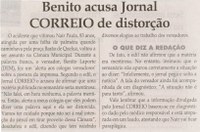 Benito acusa Jornal CORREIO de distorção. Jornal Correio da Cidade, Conselheiro Lafaiete, 06 set. 2014, p. 2.