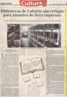 Bibliotecas de Lafaiete são refúgio para amantes do livro impresso. Jornal Correio da Cidade, 20 out. 2018 a 26 out. 2018. 1444ª ed., Caderno Cultura, p. 1.