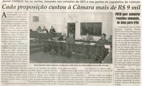 Cada proposição custou à Câmara mais de R$9 mil: Jornal Correio fez as contas, baseado nas votações de 2011 e nos gastos do Legislativo de Lafaiete. Jornal Correio da Cidade, Conselheiro Lafaiete, 04 jun. 2011, p. 04.