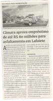 Câmara aprova empréstimo de até R$ 80 milhões para asfaltamento em Lafaiete. Jornal Correio da Cidade, Conselheiro Lafaiete, 05 a 11 jul. 2025, 1787ª ed., Política, p. 2.