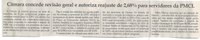 Câmara concede revisão geral e autoriza reajuste de 2,68% para servidores da PMCL. Jornal Correio da Cidade, Conselheiro Lafaiete ,19 mai. 2018 a 25 mai. 2018, 1422ª ed., Caderno Política, p. 6.