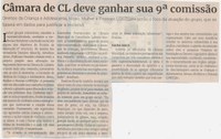 Câmara de CL deve ganhar sua 9º comissão. Jornal Correio, Conselheiro Lafaiete, 18 Setembro 2021, 1594ª ed., Caderno Política, p. 06.