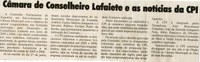 Câmara de Conselheiro Lafaiete e as notícias da CPI. Jornal O Dossiê, Conselheiro lafaiete, 01 jun. 2007, 160ª ed., p. 13.