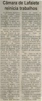 Câmara de Lafaiete reinicia trabalhos. Correio de Minas, Conselheiro Lafaiete, 04 ago. 2007, 165ª ed., p. 03.