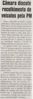  Câmara discute recolhimento de veículos pela PM. Jornal Correio da Cidade, Conselheiro Lafaiete, 05 jul. 2014, p. 6.
