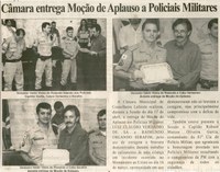 Câmara entrega Moção de Aplauso a Policiais Militares. Folha Livre, Conselheiro Lafaiete, 21 abr. 2007, 318ª ed., p. 09.