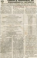  Câmara está analisando Projeto que autoriza o Poder Executivo a promover ajuda financeira a entidades privadas sem fins lucrativos. Folha Livre, 30 jun. 2007, 328ª ed., p. 02.