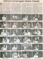 Câmara homenageia Mulher Cidadã. Jornal Correio da Cidade, Conselheiro Lafaiete, 22 mar. 2008, p. 04.