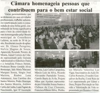 Câmara homenageia pessoas que contribuem para o bem estar social. Jornal Expressão Regional, Conselheiro Lafaiete 09 a 15 jul. 2016, 438ª X ed., p. 3.