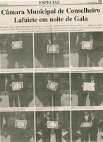 Câmara Municipal de Conselheiro Lafaiete em noite de Gala. Jornal O Dossiê, Conselheiro Lafaiete, 28 set. a 05 out 2002, s.n. , Especial, p. 7.