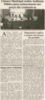 Câmara Municipal realiza Audiência Pública para esclarecimento dos preços dos combustíveis. Jornal O Dossiê, Conselheiro Lafaiete, 28 abr. a 07 mai. 2003, 40ª ed., p. 3.