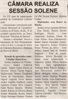 Câmara realiza sessão solene. Folha Livre, Conselheiro Lafaiete, 14 set. 2013, p. 11.