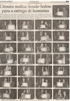 Câmara realiza Sessão Solene para a entrega de honrarias. Jornal Correio da Cidade, 29 set. 2018 a 05 out. 2018. 1441ª ed., Caderno Especial, p. B3.