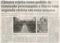 Câmara rejeita novo pedido de comissão processante e Mário tem segunda vitória em uma semana. Jornal Correio, Conselheiro Lafaiete, 25 Setembro 2021, 1595ª ed., Caderno Política, p. 06.