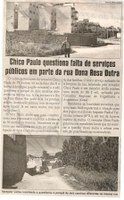 Chico Paulo questiona falta de serviços públicos em parte da rua Dona Rosa Dutra. Jornal Correio da Cidade, Conselheiro Lafaiete, 24 jun. 2017 a 30 jun. 2017, 1375ª ed., Caderno Política,p.6 