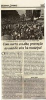 Com mortes em alta, prevenção ao suicídio vira lei municipal. Jornal Correio da Cidade, Conselheiro Lafaiete, 25 fev. 2017 a 03 mar. 2017, 1358ª ed.,Caderno Saúde, p. 35.