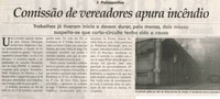 Comissão de vereadores apura incêndio: trabalhos já tiveram início e devem durar, pelo menos, dois meses ... . Jornal Correio da Cidade, Conselheiro Lafaiete, 06 mar. 2010. p. 02.