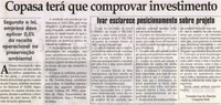 Copasa terá que comprovar investimento: segundo a lei, a empresa deve aplicar 0,5%  da receita operacional na preservação ambiental. Correio da Cidade, Conselheiro Lafaiete, 11 abr. 2009, p. 2.