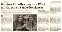 Damires Rinarlly conquista R$ 1,2 milhão para a Saúde de crianças. Jornal Correio da Cidade, Conselheiro Lafaiete de 15 a 23 de jun. de 2023, 1684ª ed. Caderno Política, p. 4.