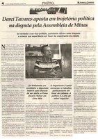 Darci Tavares aposta em trajetória política na disputa pela Assembleia de Minas. Jornal Correio da Cidade, Conselheiro Lafaiete, 24 fev. 2018 a 02 mar. 2018, 1410ª ed., Caderno Política, p 04.