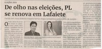 De olho nas eleições, PL se renova em Lafaiete. Jornal Correio da Cidade, Conselheiro Lafaiete de 13 a 19 de abr. de 2024, 1726ª ed., Política, p. 04.