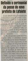 Definido o Cerimonial da posse do novo prefeito de Lafaiete. Jornal Correio da Cidade, Conselheiro Lafaiete, 10 a 16 dez. 2016, 1347ª ed., Caderno Política, p.6.