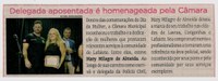 Delegada aposentada é homenageada pela Câmara. Jornal Correio da Cidade, Conselheiro Lafaiete de 30 a 05 de abr. de 2024, 1724ª ed., Cultura, p. 15.