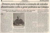 Demora para implantar a remoção de veículos abandonados volta a gerar polêmica na Câmara. Jornal Correio da Cidade, 21 jul. 2018 a 27 jul. 2018. 1431ª ed., Caderno Política, p. 4.