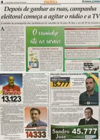Depois de ganhar as ruas,campanha eleitoral começa a agitar o rádio e a Tv. Jornal Correio da Cidade, 07 ago. a 02 set. 2016, Caderno Política, p. 4.