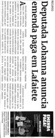 Deputada Lohanna anuncia emenda paga em Lafaiete. Jornal Correio da Cidade, Conselheiro Lafaiete de 22 a 27 de out. de 2023, 1702ª ed., Política, p. 04.