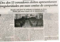 Dez dos 13 vereadores eleitos apresentam irregularidades em suas contas de campanha. Jornal Correio da Cidade, Conselheiro Lafaiete, 19 a 25 nov. 2016, 1344ª ed., Caderno Política, p. 6
