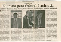  Eleições 2006: Disputa para federal é acirrada José Milton, Claudionei, Marco Antônio, Eliseu e Andrada digladiam pelos votos dos lafaietenses. Jornal Correio da Cidade, Conselheiro Lafaiete, 06 mai. 2006, 802ª ed., p. 003.