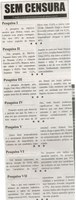 Pesquisa III; Pesquisa IV; Pesquisa V; Pesquisa VI; Pesquisa VII. Correio de Minas, Conselheiro Lafaiete, 27 set. 2014, Sem Censura, p. 3.