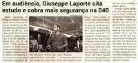 Em audiência, Giuseppe Laporte cita estudo e cobra mais segurança na 040. Jornal Correio da Cidade, Conselheiro Lafaiete de 13 a 19 de mai. de 2023, 1679ª ed. Caderno Política, p. 4.