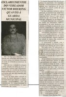  Esclarecimentos do vereador Victor Bhering quanto à Guarda Municipal. Jornal Nova Gazeta, Conselheiro Lafaiete, 20 jan. 2007, 447ª ed., p. 05