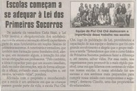 Escolas começam a se adequar à Lei dos Primeiros Socorros. Jornal Correio da Cidade, 14 jul. 2018 a 20 jul. 2018. 1430ª ed., Caderno Política, p. 6.