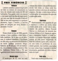 Esperança. Jornal Correio da Cidade, Conselheiro Lafaiete, 27 jan. 2018 a 02 fev. 2018, 1406ª ed., Caderno Opinião Frei Tibúrcio, p 08.