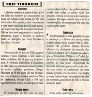 Esperança. Jornal Correio da Cidade, Conselheiro Lafaiete, 27 jan. 2018 a 02 fev. 2018, 1406ª ed., Caderno Opinião Frei Tibúrcio, p 08.