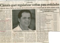 Filantropia: Câmara quer regularizar verbas para entidades: segundo Glycon Franco, os recursos são fundamentais para a manutenção de vários projetos sociais. Jornal Correio da Cidade, Conselheiro Lafaiete, 08 set. 2007, 871ª ed. p. 02.