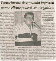 Fornecimento de comanda impressa para o cliente poderá ser obrigatória. Jornal Correio da Cidade, [22 abr. 2013], [s.p.].