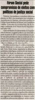 Fórum Social pede compromisso de elitos com políticas de justiça social. Jornal Correio daCidade, Conselheiro Lafaiete, 29 out. a 04 nov. 2016, 1341ª ed., Caderno Política,  p. 6.