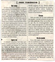 Frei Tibúrcio, Agora Vai. Jornal Correio da Cidade, Conselheiro Lafaiete, 09 set. 2017 a 15 set. 2017, 1386ª ed., Caderno Opinião, p 8.