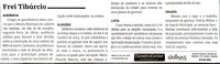 Frei Tibúrcio. Jornal Correio da Cidade, Conselheiro Lafaiete de 07 a 13 de out. de 2023, 1700ª ed., Opinião, p. 06.